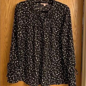 Philosophy black and white floral blouse